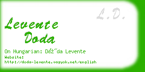 levente doda business card